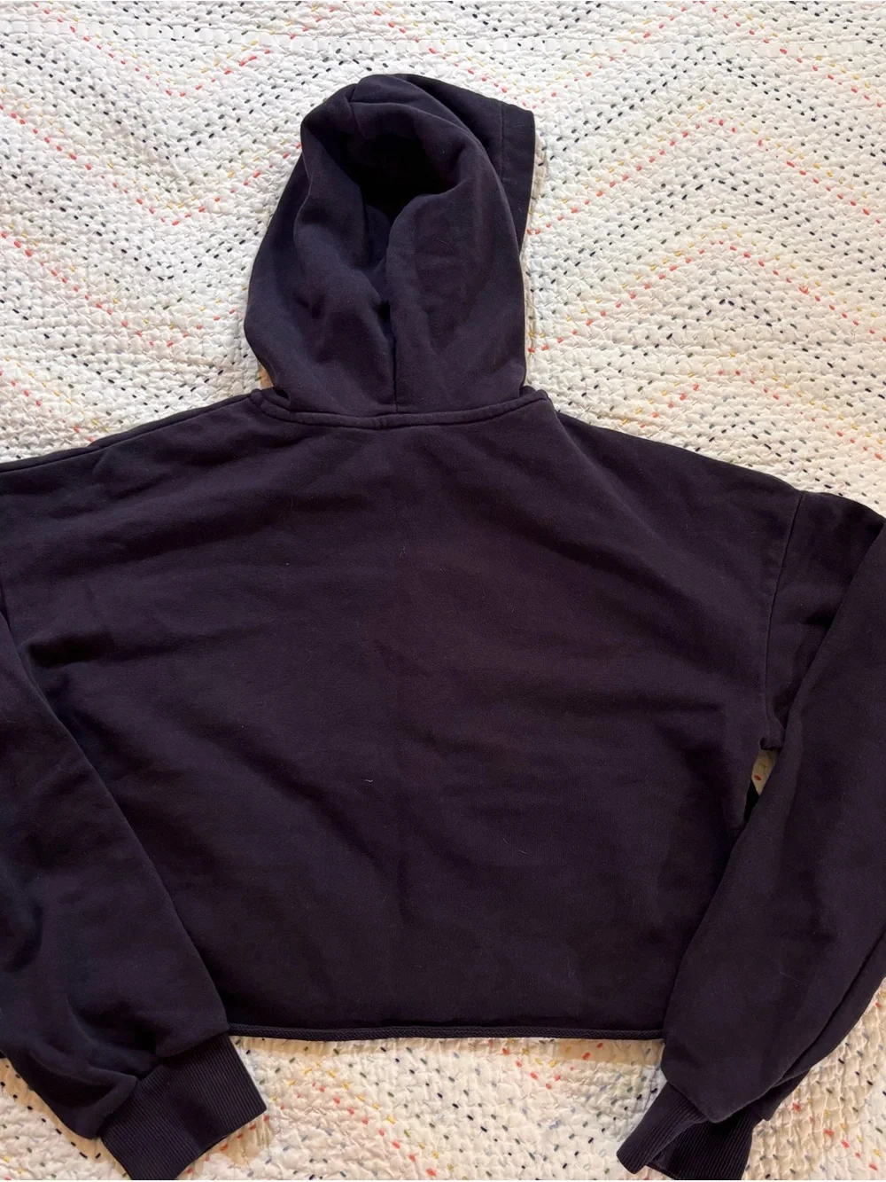 H&M Navy Hoodie with Cream '35' Front Graphic